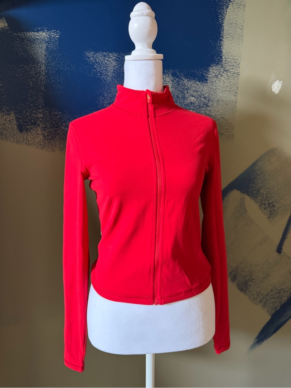 Like New! Aritzia Butter Limit Zip Front Athletic Top in Flashing Red